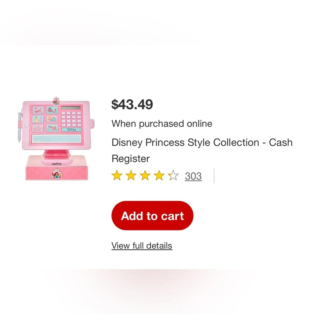 (2 for $20) Princess Pink Toy Cash Register